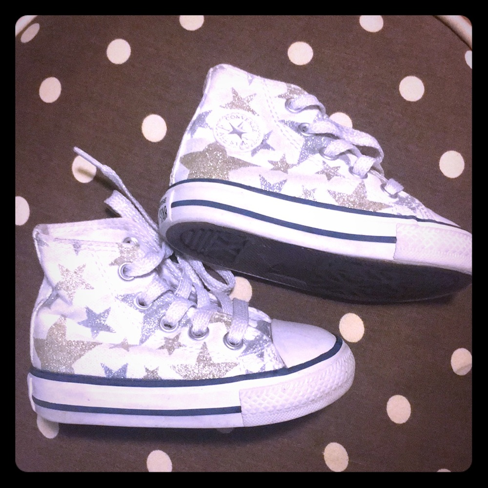Toddler 4 high top converse star print